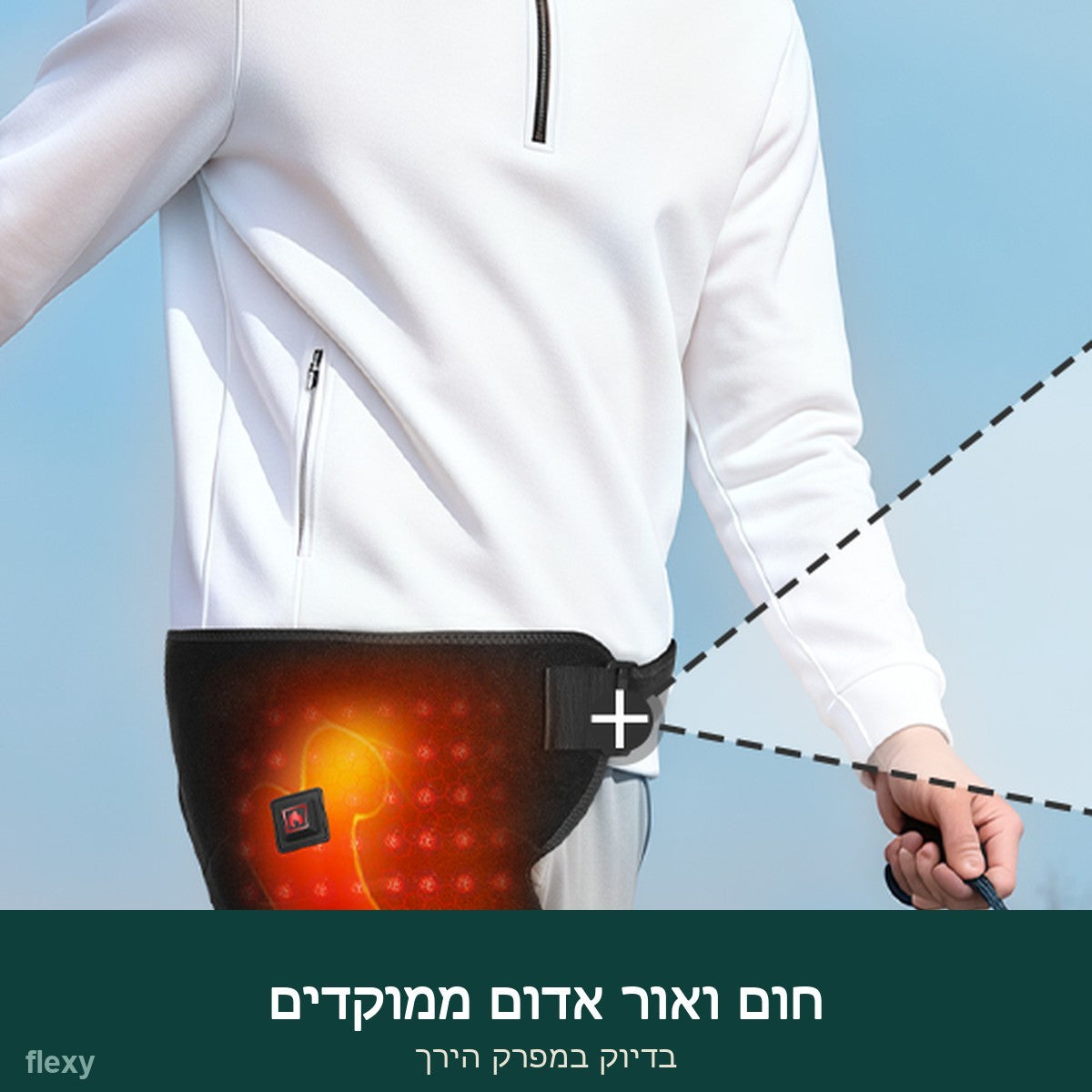חום ואור אדום ממוקדים למפרק הירך
